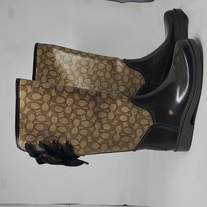 Coach Logo rain boots